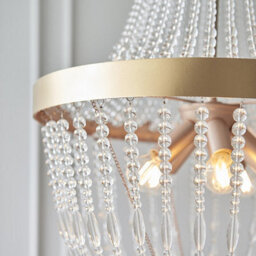 Luminosa Lighting Luminosa Celine 5 Light Pendant Light Rose Gold Paint & Clear Glass, E14 - thumbnail 5