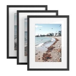 LEDREM Picture Frames, Photo Frames For 8X12 Photos, Wall Hanging, Mdf Board, No-Trace Nails Included, Set Of 3, Black - thumbnail 2