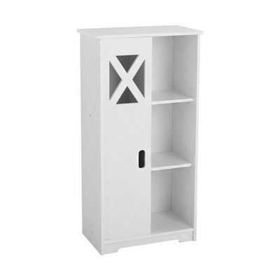 5 Cube Bathroom Storage Cabinet 1 Bdoor Slim Cupboard Shelves Unit - image 1