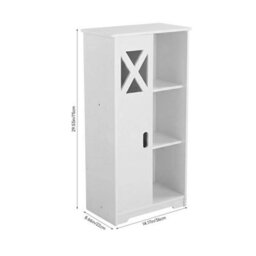 5 Cube Bathroom Storage Cabinet 1 Bdoor Slim Cupboard Shelves Unit - thumbnail 2