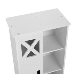 5 Cube Bathroom Storage Cabinet 1 Bdoor Slim Cupboard Shelves Unit - thumbnail 7