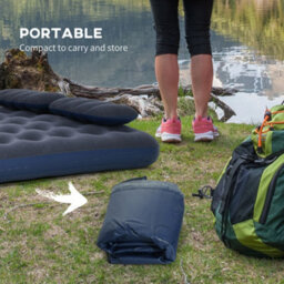 Outsunny King Inflatable Mattress With Hand Pump, Pillows, 203 X 152 X 22Cm - thumbnail 7