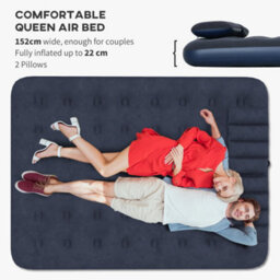 Outsunny King Inflatable Mattress With Hand Pump, Pillows, 203 X 152 X 22Cm - thumbnail 4