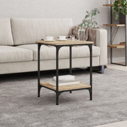 Berkfield Coffee Table Sonoma Oak 40X40X55 Cm Engineered Wood - thumbnail 1