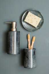 Orsina Dark Grey Ceramic Soap Dish - thumbnail 3
