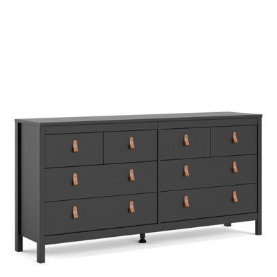 Furniture To Go Barcelona Double Dresser 4+4 Drawers In Matt Black