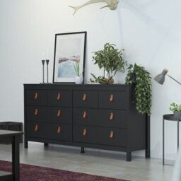 Furniture To Go Barcelona Double Dresser 4+4 Drawers In Matt Black - thumbnail 6
