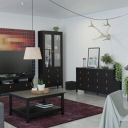 Furniture To Go Barcelona Double Dresser 4+4 Drawers In Matt Black - thumbnail 5