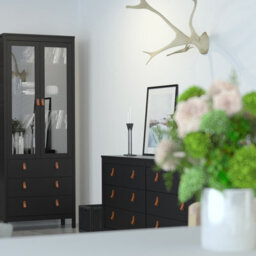 Furniture To Go Barcelona Double Dresser 4+4 Drawers In Matt Black - thumbnail 7
