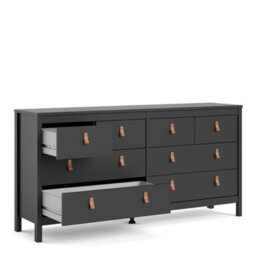 Furniture To Go Barcelona Double Dresser 4+4 Drawers In Matt Black - thumbnail 4