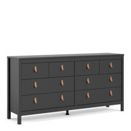 Furniture To Go Barcelona Double Dresser 4+4 Drawers In Matt Black - thumbnail 1