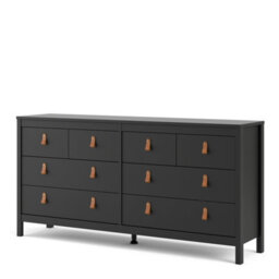 Furniture To Go Barcelona Double Dresser 4+4 Drawers In Matt Black - thumbnail 3