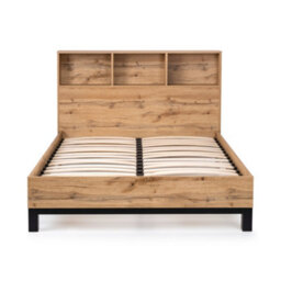 Julian Bowen Bali 135Cm Double Oak Effect Bookcase Shelf Headboard Bed - thumbnail 5