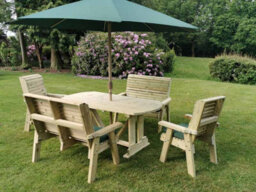 Churnet Valley Garden Furniture Ltd Valley 5 Seat Set 5Xc 1795 Table - thumbnail 4