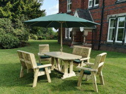 Churnet Valley Garden Furniture Ltd Valley 5 Seat Set 5Xc 1795 Table - thumbnail 5