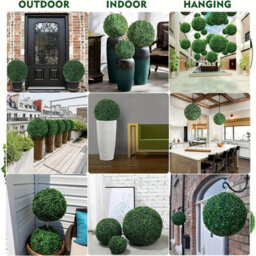 2 Pack Artificial Decorative Balls For Plants, Lawns, Artificial Flowers, Red, 18 + 30 Cm - thumbnail 5