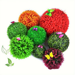 2 Pack Artificial Decorative Balls For Plants, Lawns, Artificial Flowers, Red, 18 + 30 Cm - thumbnail 4