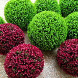 2 Pack Artificial Decorative Balls For Plants, Lawns, Artificial Flowers, Red, 18 + 30 Cm - thumbnail 3