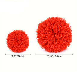 2 Pack Artificial Decorative Balls For Plants, Lawns, Artificial Flowers, Red, 18 + 30 Cm - thumbnail 2