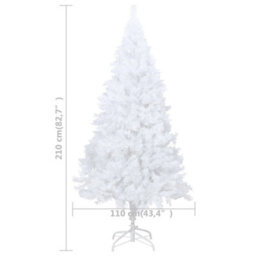 Berkfield Artificial Christmas Tree With Thick Branches White 210 Cm Pvc - thumbnail 6