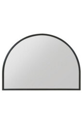 "Mirroroutlet Arcus Black Metal Framed Arched Wall Mirror 49"" X 35"" (125Cm X 90Cm)" - thumbnail 2