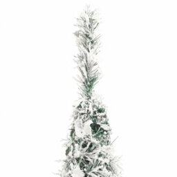 Berkfield Artificial Christmas Tree Pop-Up Flocked Snow 200 Leds 210 Cm - thumbnail 7