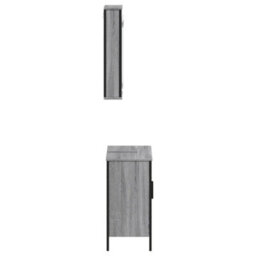 Berkfield 2 Piece Bathroom Furniture Set Grey Sonoma Engineered Wood - thumbnail 7
