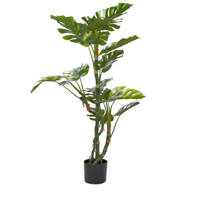 Beliani Artificial Plant Monstera Plant 135 Cm Green - image 1