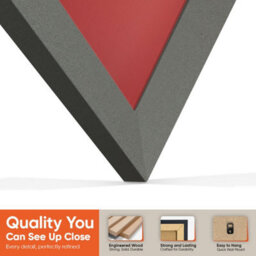 "AK Frames 25X17"" Dark Grey Sleek Vinyl Record Frame With Crimson Mount For 12 Inch Lp Cover & Disc - Overlapped Design" - thumbnail 3
