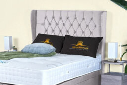 UKBEDFURNITURE Bronte Plush Silver End Opening Divan Ottoman Bed With 54 Inch Headboard & 10 Inch Orthopaedic Mattress - thumbnail 3