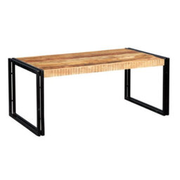 Wyld Haus Toivakka Industrial Reclaimed Wood And Iron Large Coffee Table - thumbnail 2