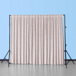 Neel Blue 3X3M Crushed Velvet Backdrop, Photography Background Blackout Curtain - Rose Gold