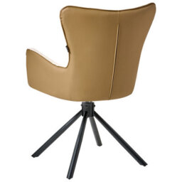 Beliani Set Of 2 Dining Chairs Swivel Novi Boucle Light Beige - thumbnail 6