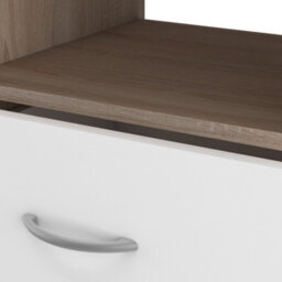 FurniComp LTD Furnicomp London 3 Drawer White And Brushed Oak Office Desk/study Table - thumbnail 5