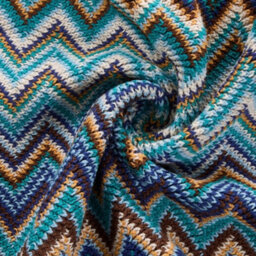 Bohemian Knitted Throw Blanket With Tassels Wave Stripe Sofa Bed Couch Bedspend Blue - thumbnail 3