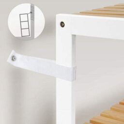 Songmics Triple-Layer Bamboo Organizer, Multi-Functional Storage Stand For Home, Versatile Display Unit, Natural And White - thumbnail 6