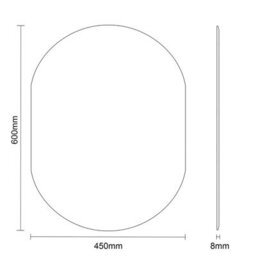 Showerdrape Lincoln Oval Wall Mounted Frameless Bevelled Edge Bathroom Mirror 70 X 50Cm - thumbnail 6
