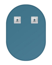 Showerdrape Lincoln Oval Wall Mounted Frameless Bevelled Edge Bathroom Mirror 70 X 50Cm - thumbnail 3