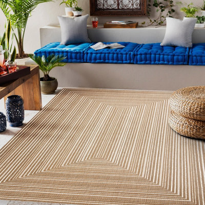 RugsX Flat 48962265 Sisal Carpet Geometric - Natural Beige Straw Color, String 80X150 Cm - image 1