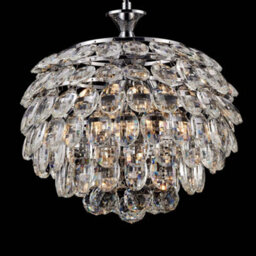 Luminosa Lighting Luminosa Adaliz 3 Light Chrome Ceiling Crystal Pendant - thumbnail 2