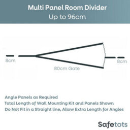 Safetots Wooden Multi Panel Room Divider, Up To 96Cm, Natural Wood, 76Cm Tall, Flexible Room Divider For Baby And Toddler - thumbnail 3