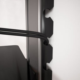 Avf Av Triple Accessory Shelving - Black Glass & Silver - thumbnail 3