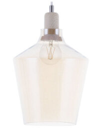Wyld And Coco Brightlux Pendant Lamp Gold-Tinted Glass Modern Industrial Ceiling Light For Dining Rooms - thumbnail 3