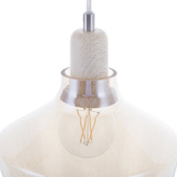 Wyld And Coco Brightlux Pendant Lamp Gold-Tinted Glass Modern Industrial Ceiling Light For Dining Rooms - thumbnail 5