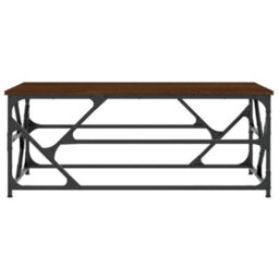 Berkfield Industrial Coffee Table Brown Oak 100X50X40 Cm Engineered Wood - thumbnail 4
