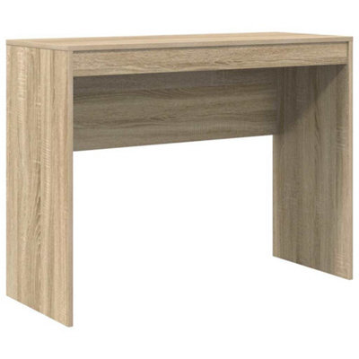 Berkfield Modern Writing Desk Sonoma Oak Engineered Wood 100 X 40 X 76 Cm Simple - image 1