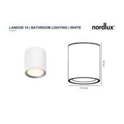 Nordlux Landon Metal Surface Downlight 3-Level Dimming White,mains Led - thumbnail 8