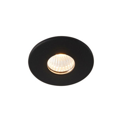Luminosa Lighting Luminosa Lalo Led Bathroom Recessed Fixed Clear Acrylic & Matt Black Paint 3000K Ip44