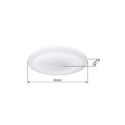 Luminosa Lighting Luminosa Magnifique Integrated Led Semi Flush Ceiling Light White Led Dimmable 3000-6500K Remote Control Tuya Smart - thumbnail 7