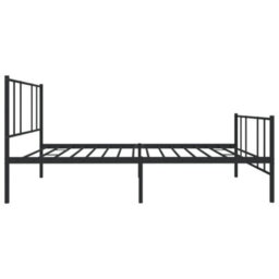 Berkfield Metal Bed Frame With Headboard And Footboard Black 107X203 Cm - thumbnail 7